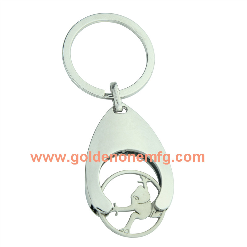 Promotion Custom Metal Frog Trolley Coin Keychain (CH01-3)