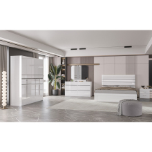 Modern Wood King Size Storage Bedroom Set