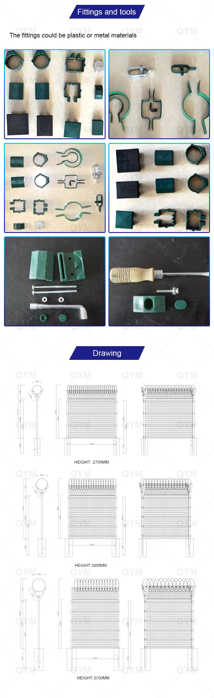 Prison Fence Razor Wire Welded Wire Mesh Airport Fencing