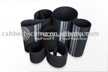 endless black neoprene timing belt