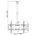 LCD ceiling mount for display up to 65 inch