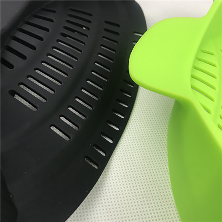 Kitchen Silicone Pot Strainer - Adjustable Snap Strainer Clip On Silicone Colander, Fits all Pots and Bowls Food Colander