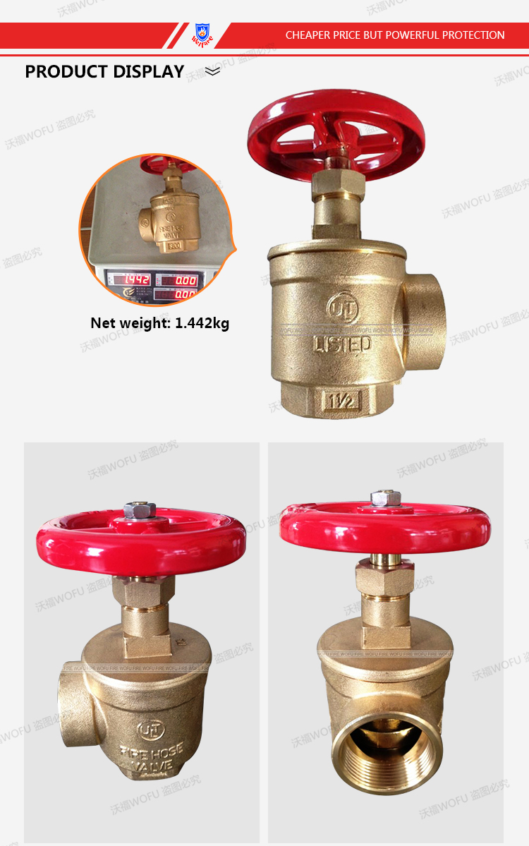 US TYPE 1.5" Brass fire hose hydrant landing valve parts