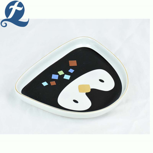 Custom home food water penguin face pet bowl