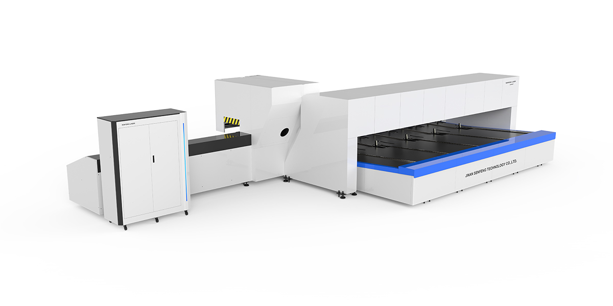 CNC Fiber laser cutting machine for square round tube 2000W price SF6020T