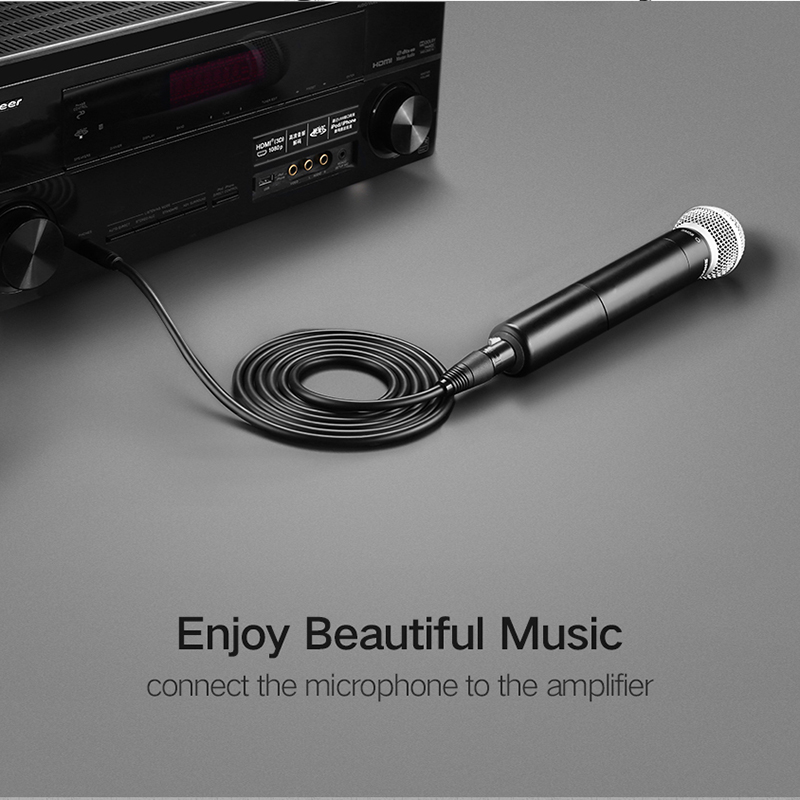 Gold Plated 6.35mm TRS Audio Jack to XLR DMX Cable