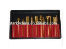 Cylinder Bit Carbide Electric Nail File Drill Bit for Nail Art Golden Color