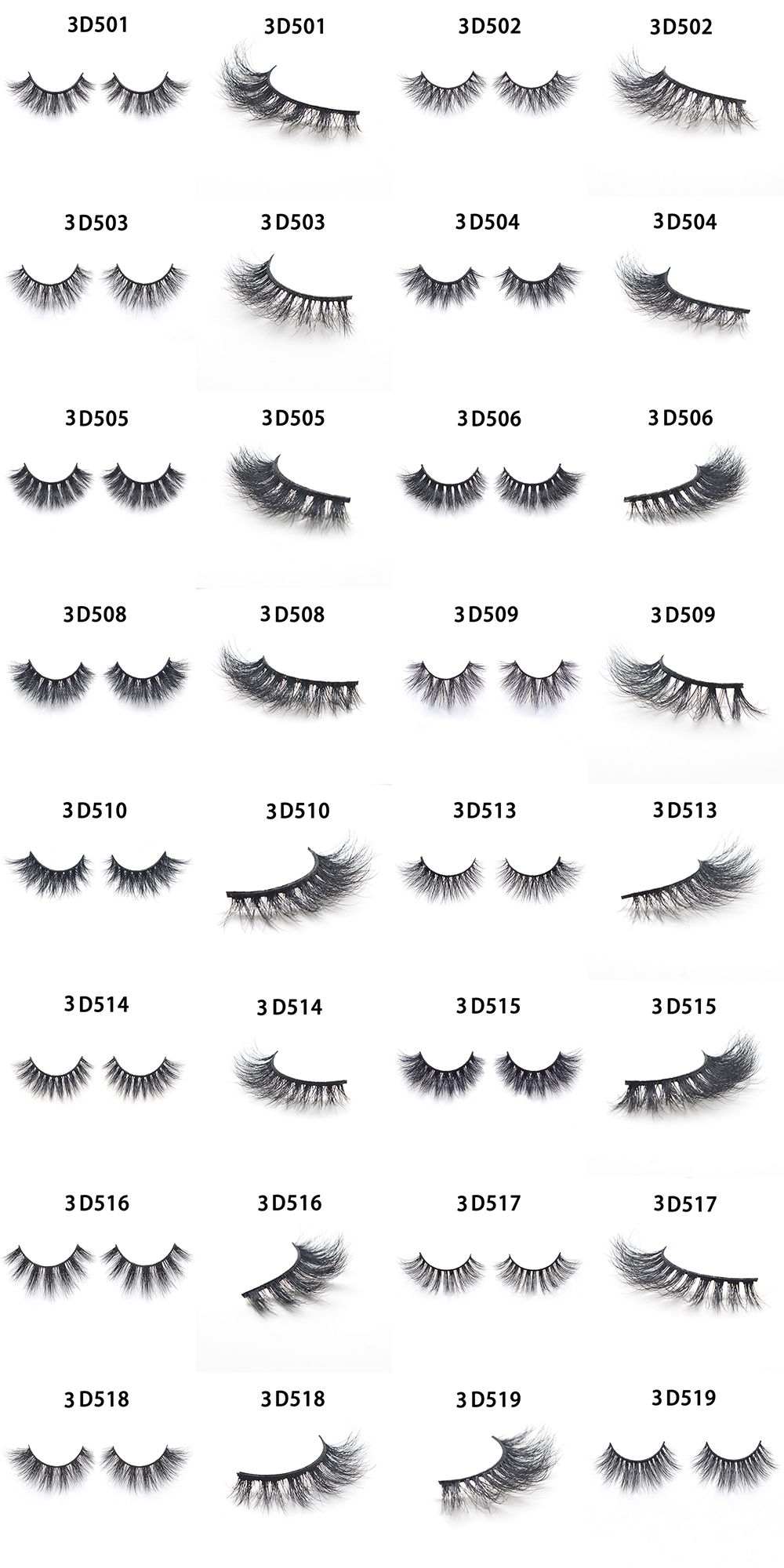 Wholesale 3D 5D 6D Faux Mink False Eyelashes Natural Long Handmade Cruelty-free Lashes