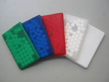 Rectangle Promotion mint card with sugar free mints