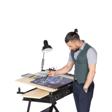 Professional Ergonomic Folding Drafting Table with Adjustable Drawing Angle for Children