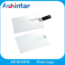 Support Logo Printing USB Flash Memory Plastic USB Stick Credit Card USB Flash Drive