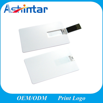 Support Logo Printing USB Flash Memory Plastic USB Stick Credit Card USB Flash Drive