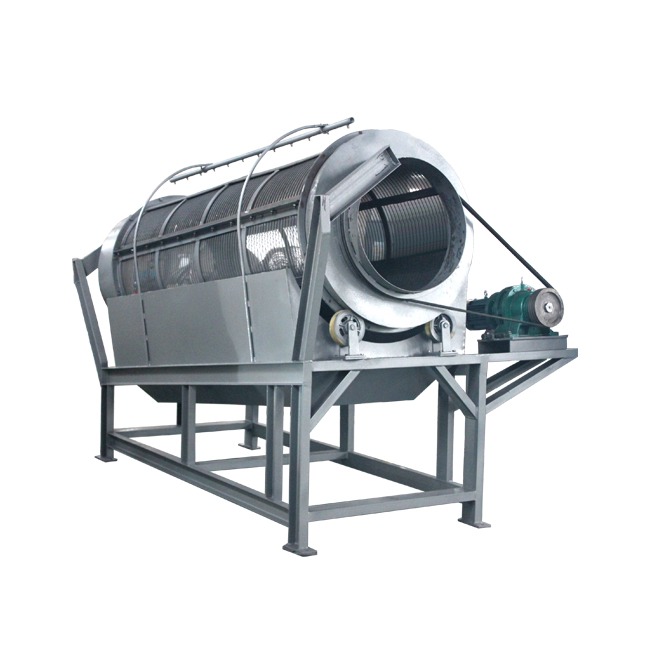 Large capacity almond powder trommel screening machine