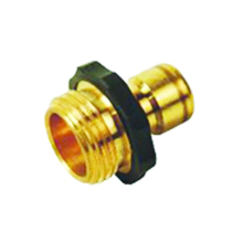 Brass garden hose tool adapter