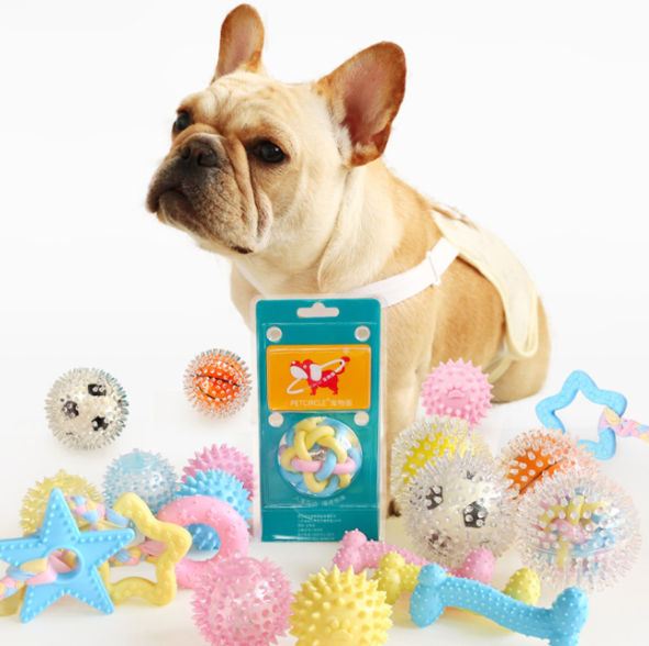 Chien en caoutchouc à mâcher durable joue balle Durable Chew Rubber Dog Toys Ball