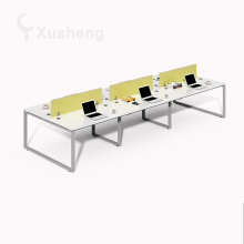 Xusheng System Commercial Modular 6-Person Workstation Furniture