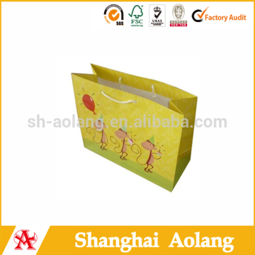 lovely monkey design foldable shopping paper bag