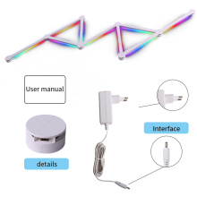 New Product Idea 2022 App Controlled Smart Splicing Connected Colorful Trapezoid Lamp Strip Led Wall Lamp