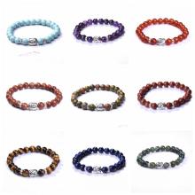 8mm Natural gemstone buddhism prayer beads bracelet