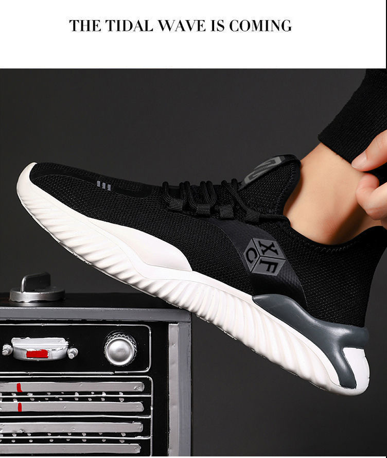 Fashion Korean Style  Men's Shoes Leisure Sports Shoes  Light Breathable Running Shoes For Small White