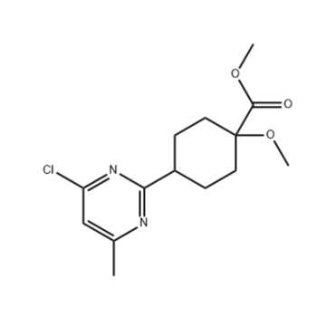 Acido cicloesanecarbossilico, 4- (4-cloro-6-metil-2-pirimidinil) -1-metossi-, metil estere per pralsetinib CAS 2097133-31-6