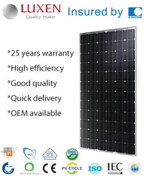 Solar Panel Mono 190W Solar Module TUV CE CEC