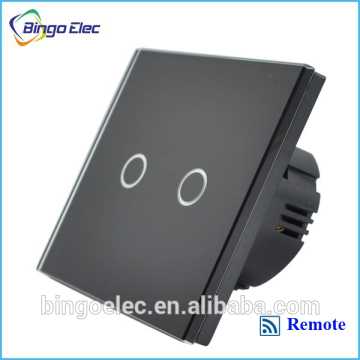 eu/uk standard remote switch,2gang remote touch electrical switch