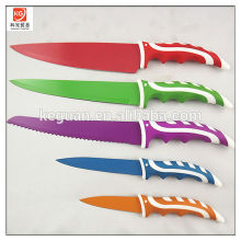 KS-144 5pcs non-stick kitchen kinfe set with PP rubber handle