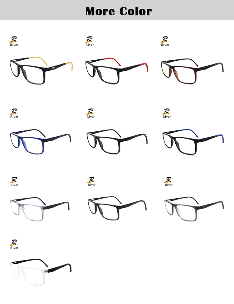 New Colourful Square Unique Temple Tr Sports Optical Eyeglasses Frames