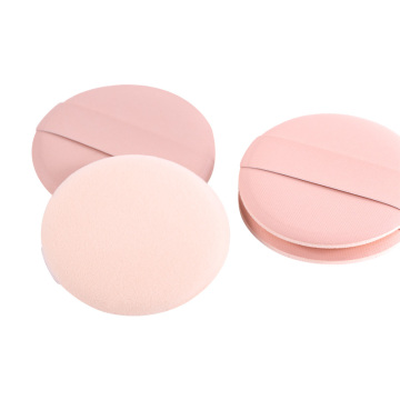 Best Selling Round Flocking Powder Puff for Facial Foundation Makeup with Ribbon