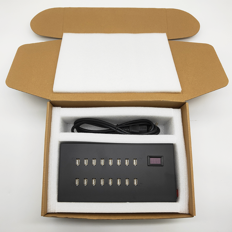 The outer packaging of the fast charging 16-port charger The outer packaging of the fast charging 16-port charger