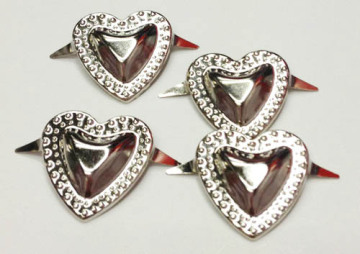 Metal Heart Studs for Leather Crafts