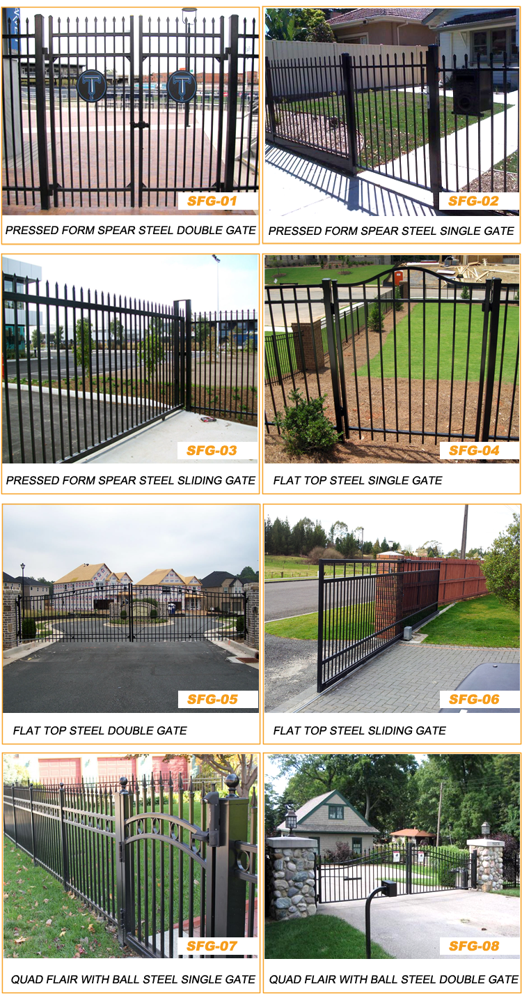 Customized high quality powder coated entrance gate design for home