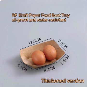 85ml Heavy‑Duty Kraft Paper Boat Food Tray