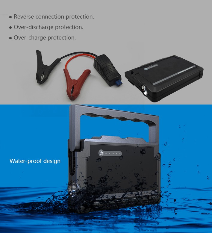 CARKU High capacity 14000mAh 12 volt lithium battery jump starter with LiFePo4