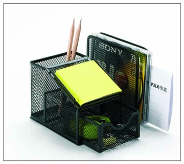 Mesh Metal Wire Office Desk Organizer with Drawer