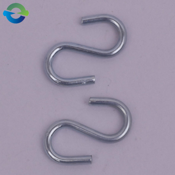 Metal S hook for garment hanger