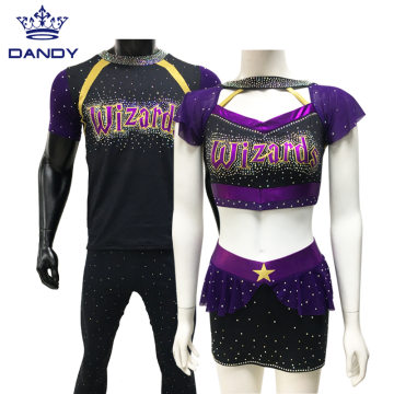 Aangepaste meisjes sexy crop top cheerleader outfit