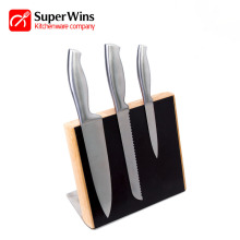 Professional Stainless Steel Kitchen Knife Set with Block