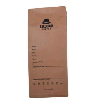 Biodegradable Compostable Pla Kraft Paper Flat Bottom Pouch