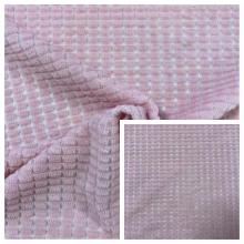 Coral Fleece with Drop-needle Check Jacquard Fabric