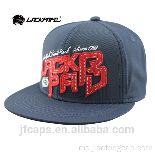 topi rata hiphop snapback cotton navy