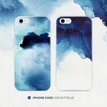 IMD PC back TPU edge phone case blue