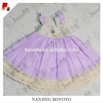 Hot sale lavender embroidered full lining toddler dress