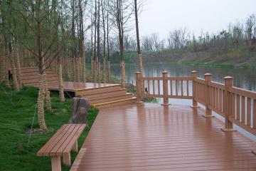 Low Maitenance Composite Wood Handrail for Walkway, WPC (120*120mm)