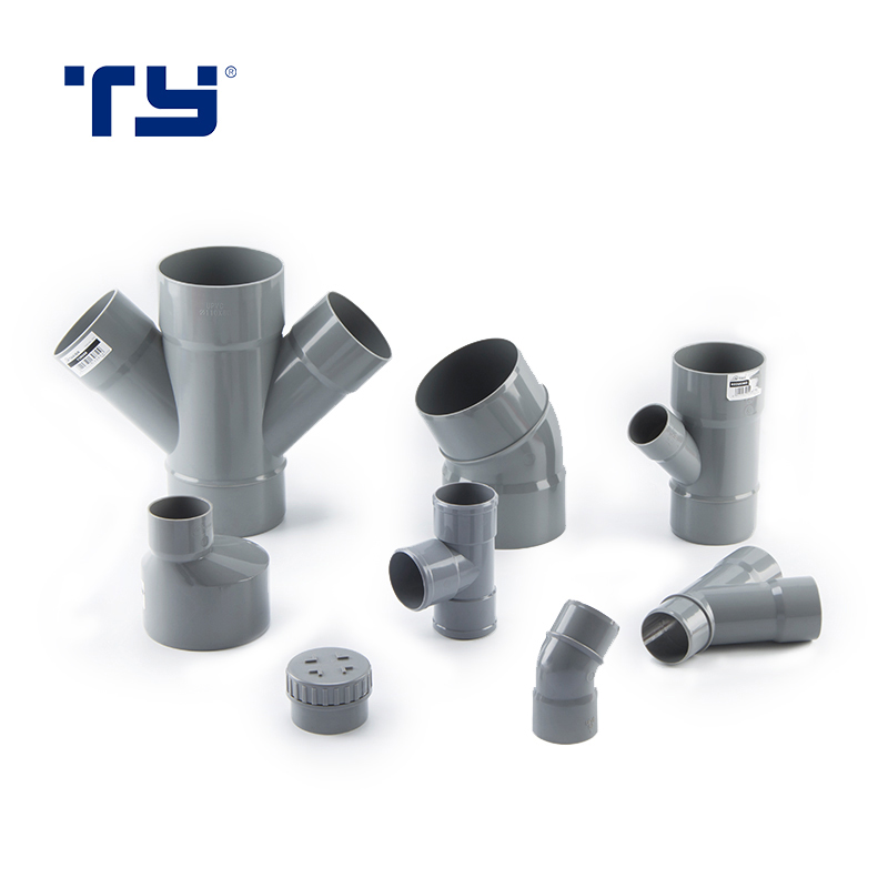 top supplier All sizes available plastic PVC drainage pipe fittings PVC DIN coupling