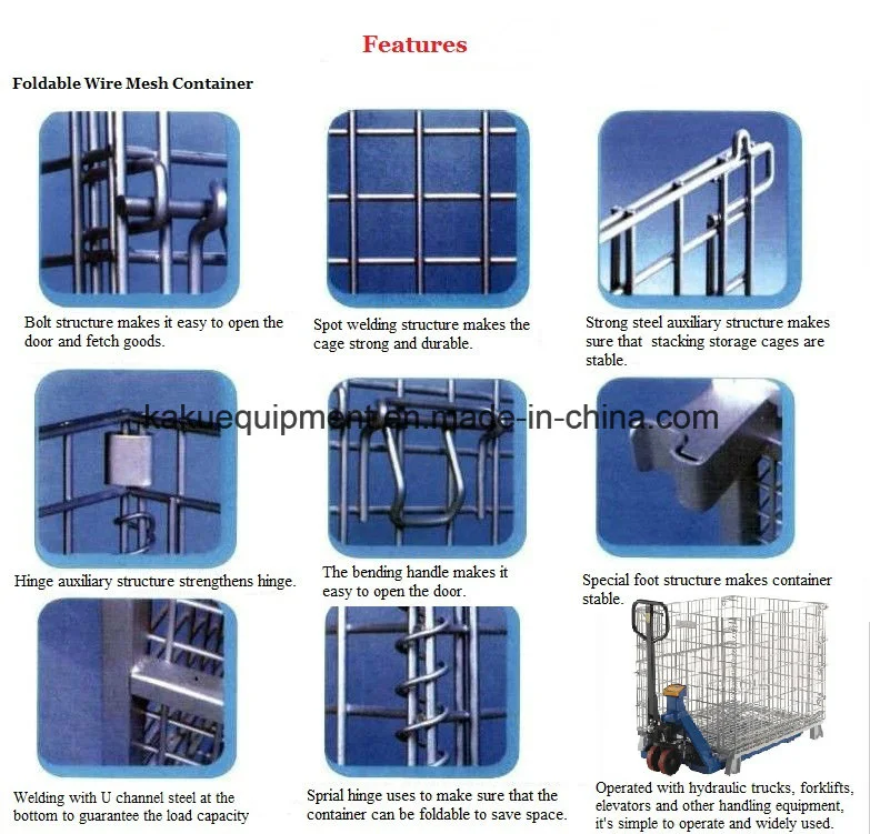 Stackable Folded Galvanized Steel Welded Heavy Duty Wire Box