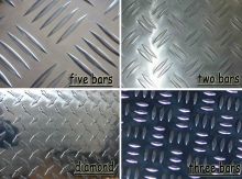 Vehicle Used Anti-Slippy Aluminum Checkered Plate with Five Bar, Two Bar, Diamond, Grain Pattern