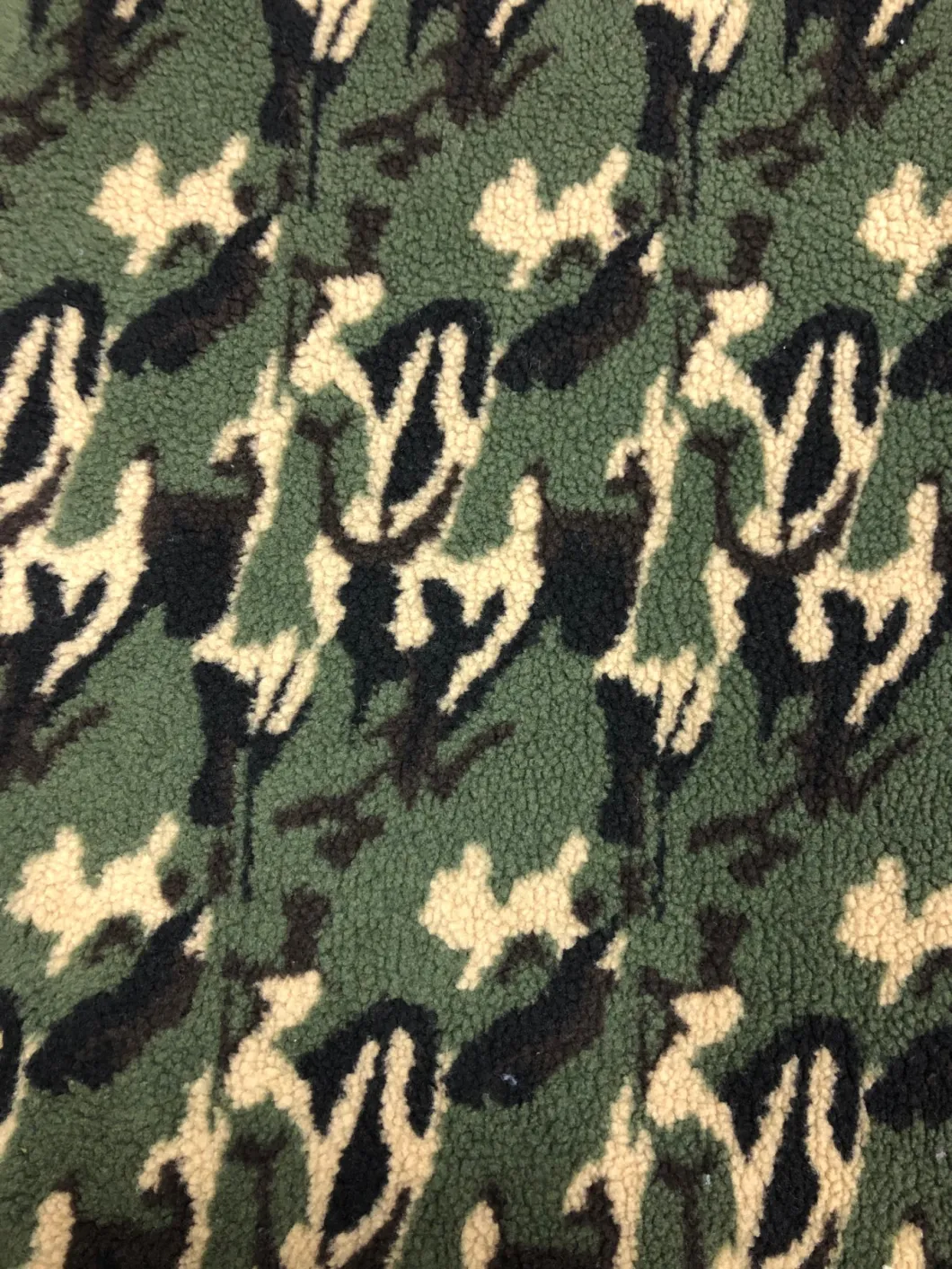 100% polyester lambswool jacquard stickat tyg (Berber fleece)
