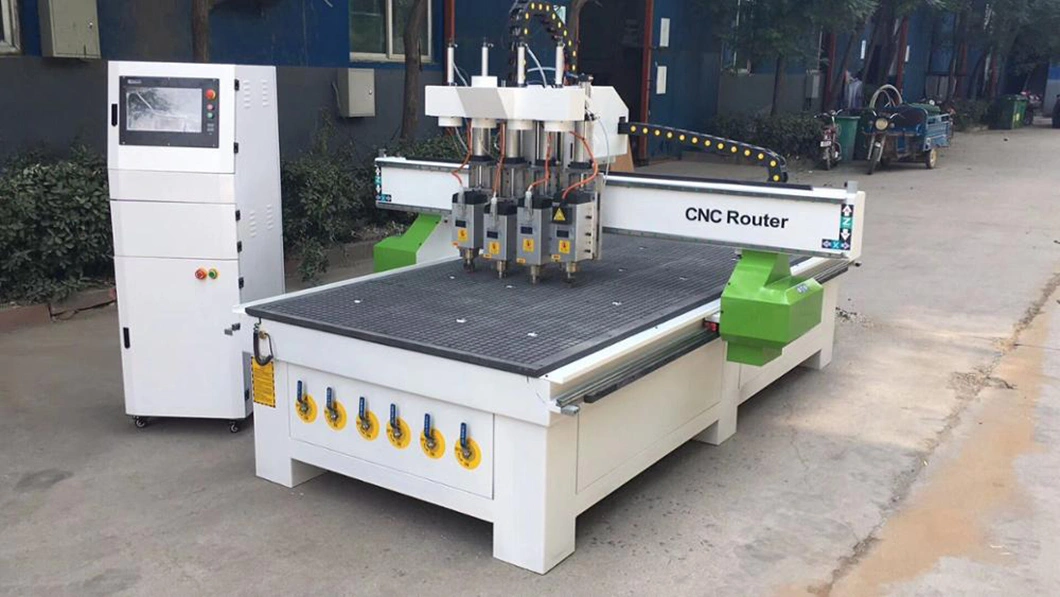 Four Spindle CNC /Furniture Industry Multi-Heads Atc 4 Spindles Pneumatic Tool Changer CNC Router